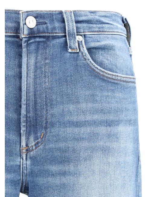 Citizens of Humanity Blue Palma Straight Cooper Cotton; Elastane Jean