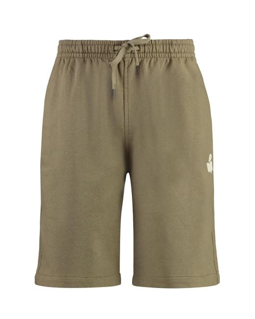 Isabel Marant Green Mahelo Cotton Bermuda Shorts for men