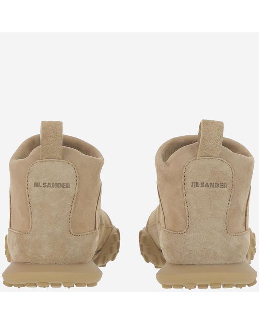 Jil Sander Natural Suede Leather Sneakers Trainers