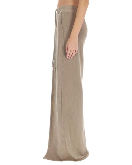 Rick Owens Natural Long Phileg Pillar Skirt Cotton