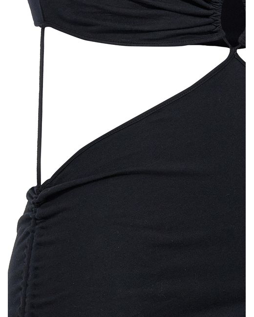 Nensi Dojaka Black Cut-Out T-Shirt Dress