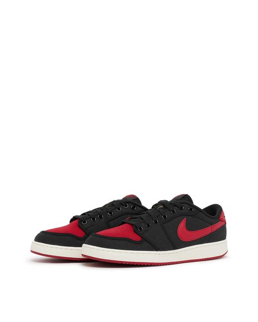no_brand_found White Air Jordan 1 Ko Low Qs Bred Sneakers Shoes for men