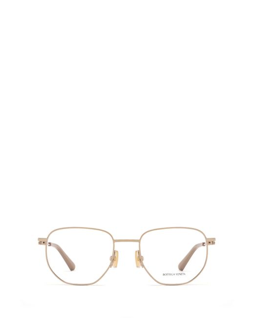 Bottega Veneta White Bv1301o Gold Glasses
