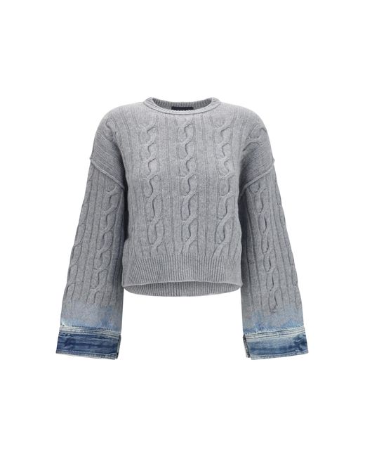 Haikure Gray Karine Merino Wool Ovis Aries Knitwear