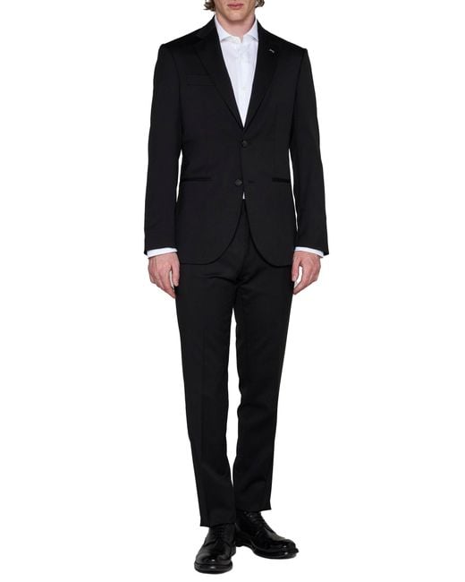 D 40 Blue Notched-Collar Single-Breasted Suit From D4.0 for men