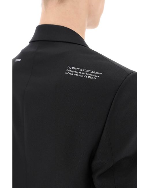 Off-White c/o Virgil Abloh Black Corporate Slim Jacket for men
