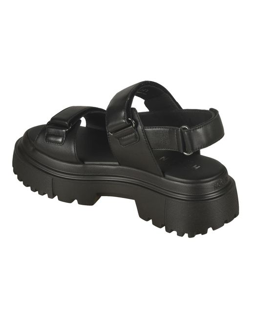 Hogan Black H644 Sandals