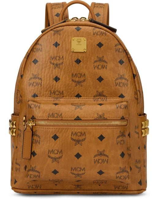 MCM Brown Backpack Stark Synthetic Leather Polyurethane Backpacks