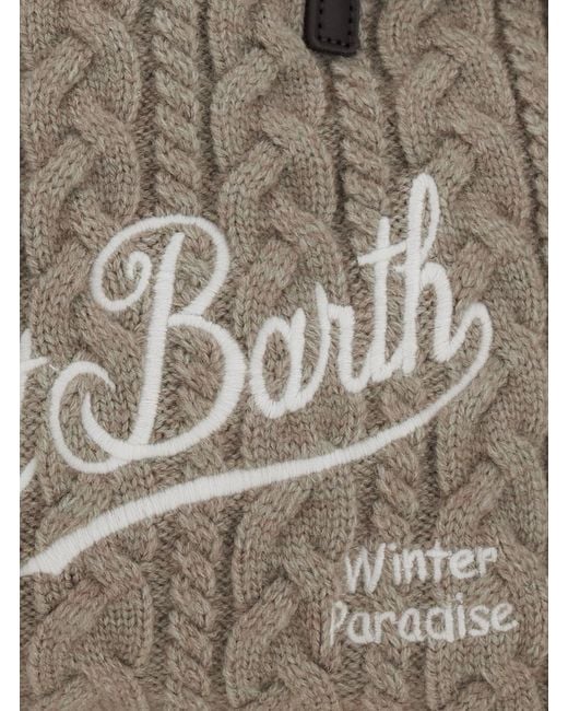 Mc2 Saint Barth Metallic Shoulder Bag Colette Wool Braid N Polyester