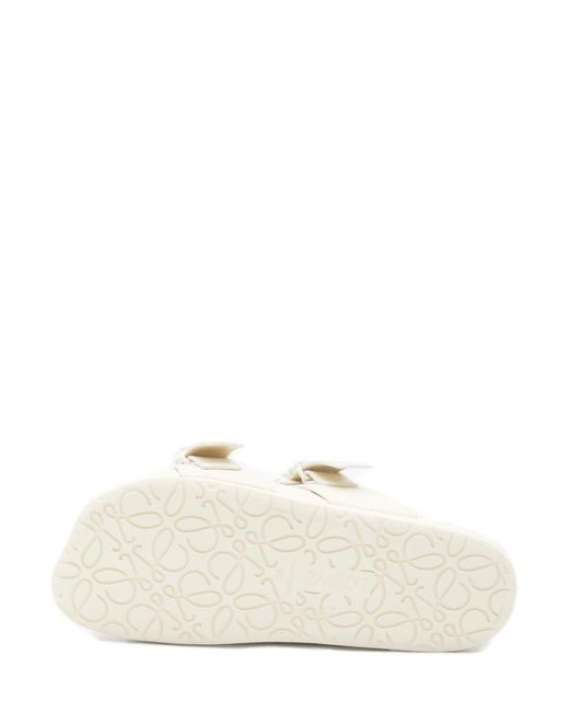 Loewe Natural Logo-Plaque Slip-On Sandals