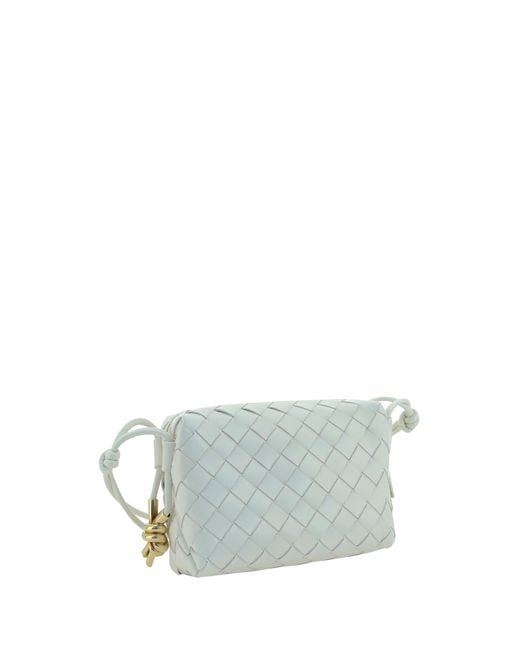 Bottega Veneta Metallic Shoulder Bag Loop Leather Bone-Brass Calf
