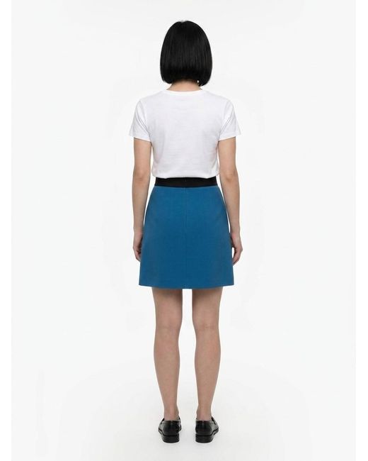 Dolce & Gabbana Blue Elastane Mini Skirt