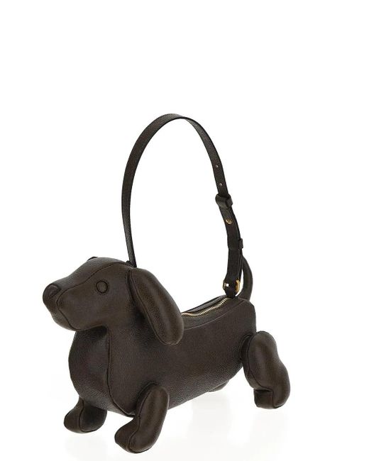 Thom Browne Brown Hector Baguette Dog Bag for men