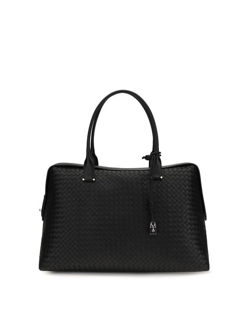 Bottega Veneta Black Duffels Travel Bag Nappa- Lamb Leather Shoulder for men
