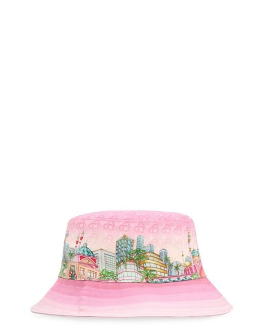 Casablancabrand Pink Bucket Hat for men