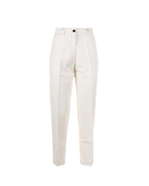 Myths White High-Waisted Trousers