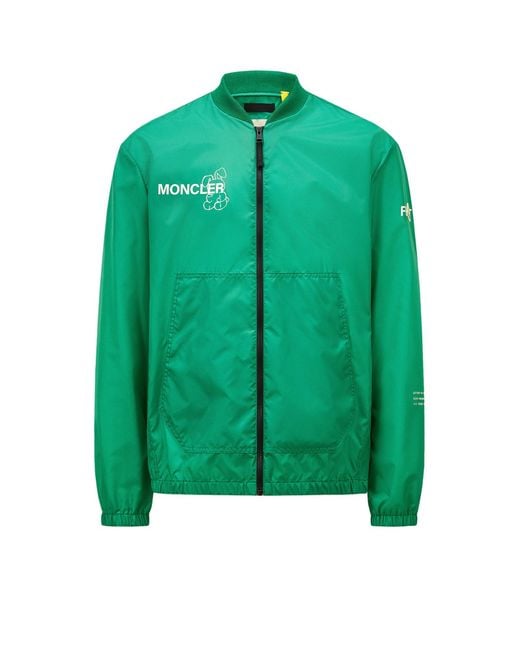 Moncler Genius Green Ostria 7 Moncler Frgmt Hiroshi Fujiwara Jacket With Maxi Print for men