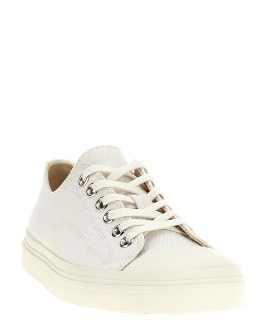 Moschino White Canvas Sneakers