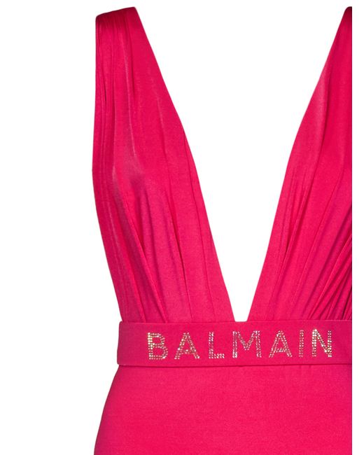 Balmain Pink Paris Swimsuit