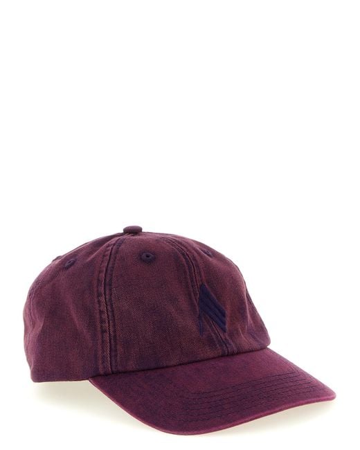 The Attico Purple Canvas Cap Hats