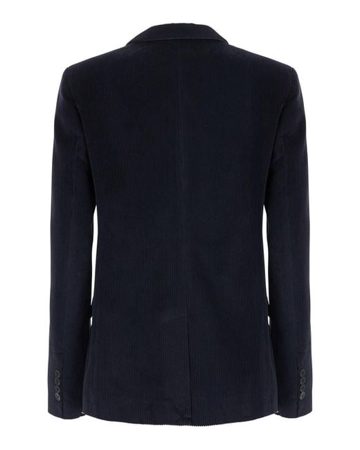 Semicouture Blue Jacket Corduroy, Blazers