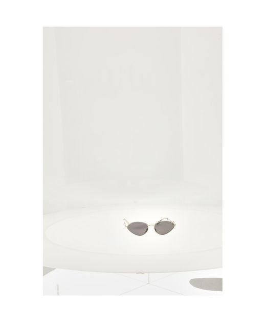 Céline White Sunglasses Wire 01 Light/Smoke Metal