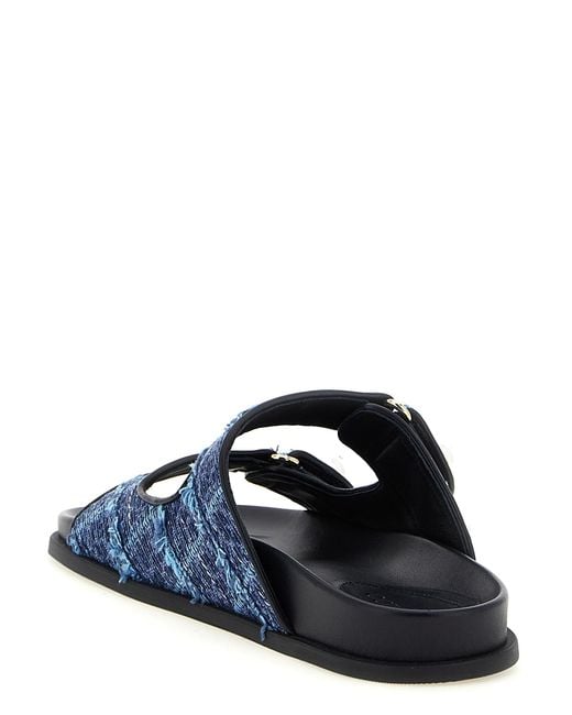 Jimmy Choo Blue 'Fayence' Sandals