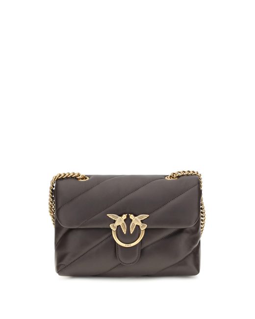 Pinko Black Shoulder Bag Love Classic Marasca/Antique Calf Leather