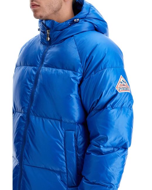 Pyrenex Blue Shiny Recycled Nylon Down Puffer Jacket