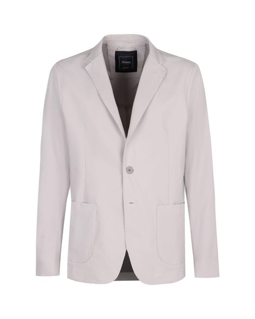 Herno Gray Single-Breasted Two-Button Jacket for men