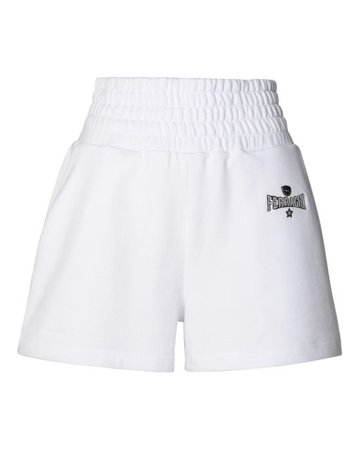 Chiara Ferragni White Cotton Shorts
