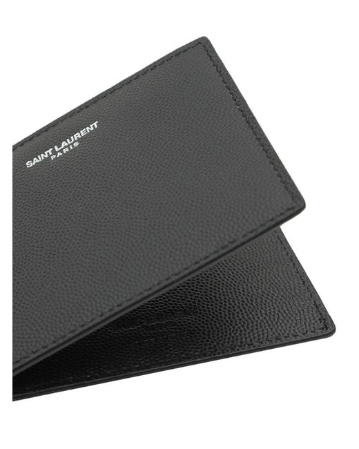 Saint Laurent Black Wallet Calfskin Calf Leather for men