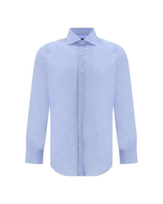 Finamore 1925 Blue Milano Shirt for men