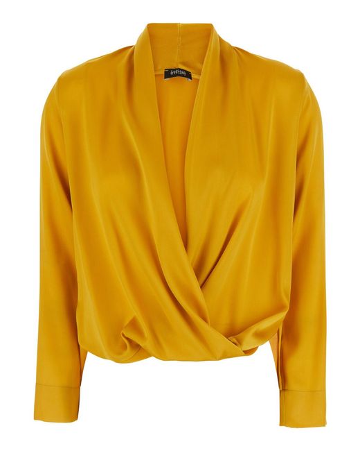 Le Plain Yellow Blouse Georgette Blouses