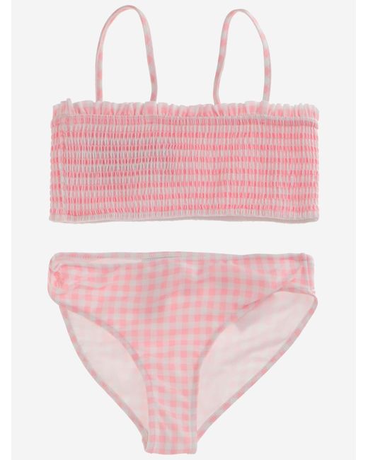 Polo Ralph Lauren Pink Swimsuit Check Pattern Body: Recycled Nylon Swimsuits