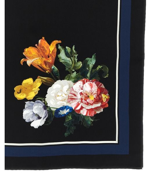 Maison Margiela Blue Silk Scarf