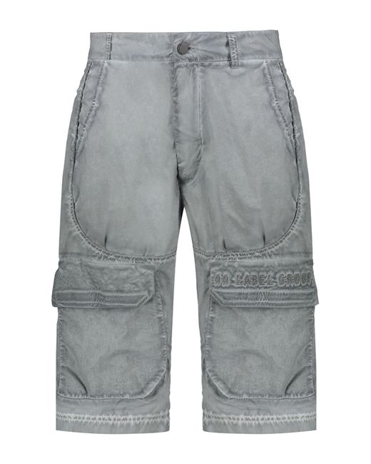 44 Label Group Gray Techno Fabric Bermuda-Shorts for men