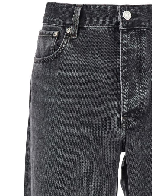 Won Hundred Gray Denim Jeans With Belt Loops For Organic Cotton for men
