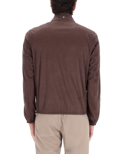 Herno Brown Bomber Jacket for men