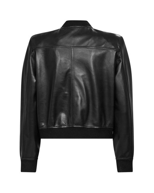 Salvatore Santoro Black Plongé Nappa Leather Bomber Jacket