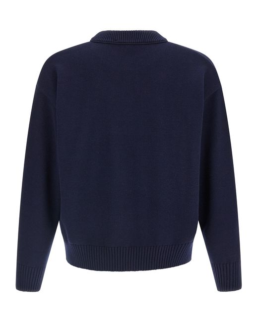 AMI Blue Wool Cardigan Clothing for men