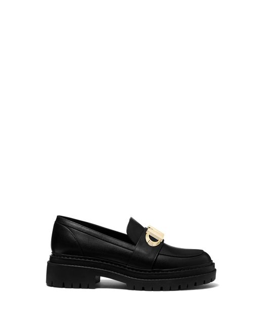 michael kors black loafer shoes