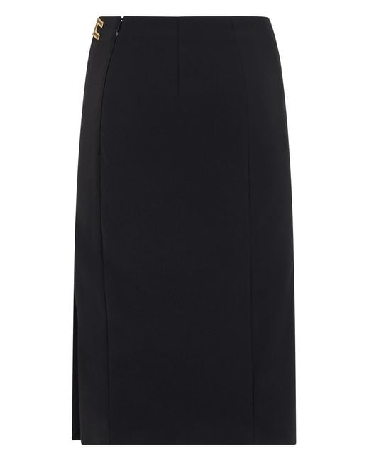 Elisabetta Franchi Blue Midi Skirt Polyester