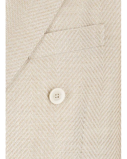 Lardini Natural Wool, Silk And Linen Jacket for men