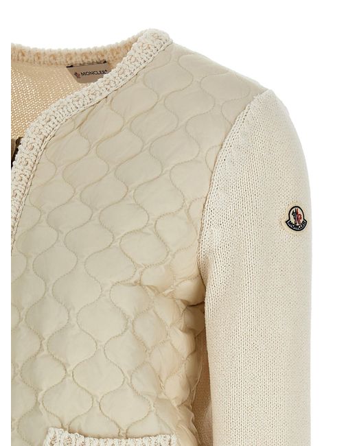 Moncler Natural Padded Cardigan