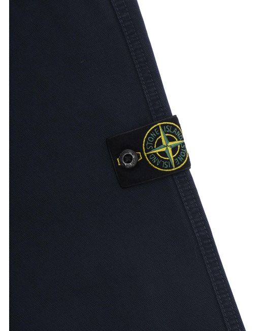 Stone Island Blue Trousers Tech Fabric for men