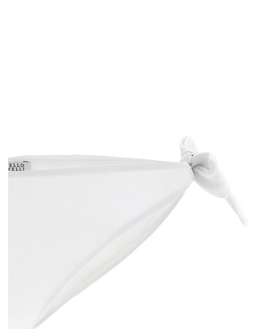 Brunello Cucinelli White Polyamide Swim Briefs Clothing
