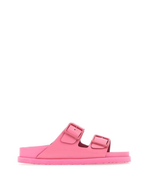 Birkenstock Pink Leather Arizona Avantgarde Slippers for men