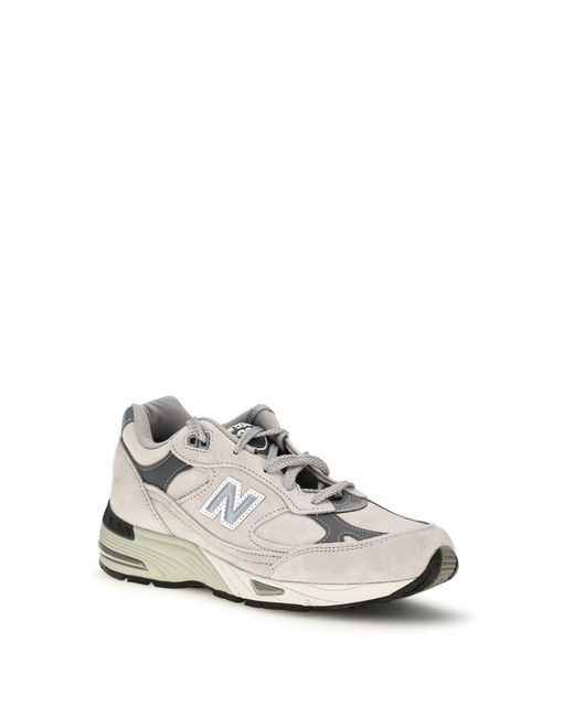 New Balance White Made Uk 991V1 Sneakers Upper: Suede; Sole: Rubber