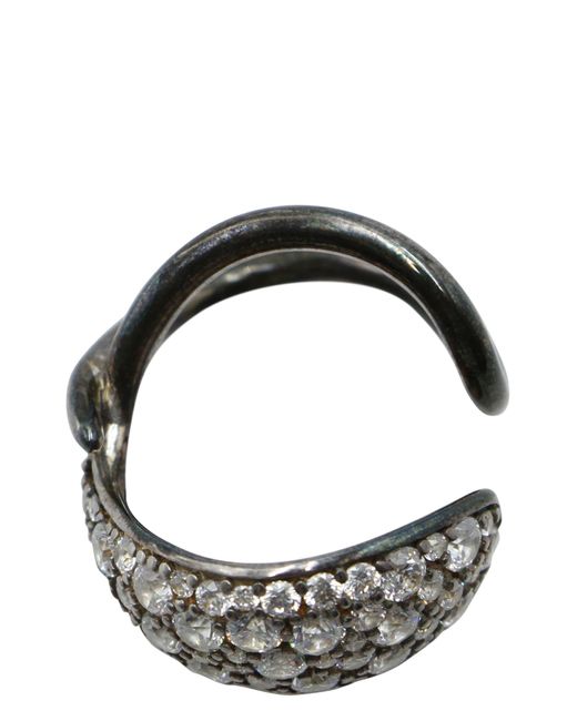 Bottega Veneta Metallic Embellished Pave Ring